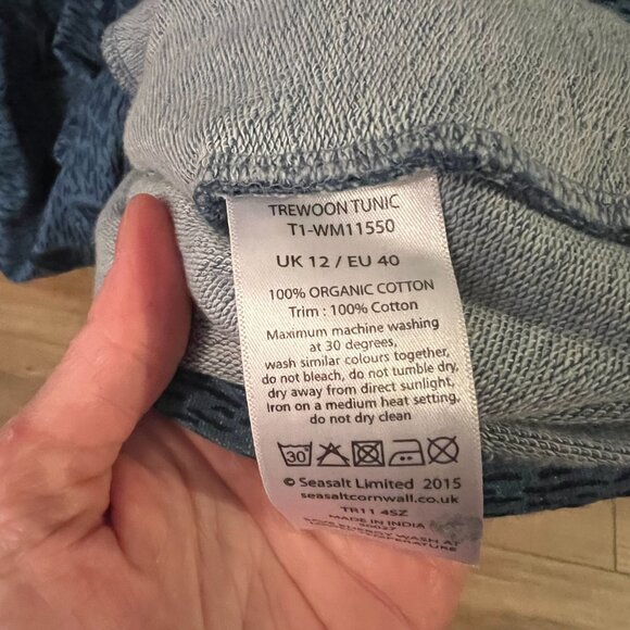 Seasalt Cornwall Trewoon Tunic, Blue Ship print, Size 8 (US), 12 (Uk) - Picture 3 of 3